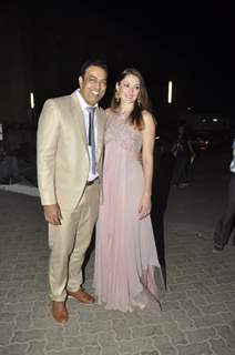 Vindoo Dara Singh with wife Dina Umarova at 'Power Couple' Finale Shoot