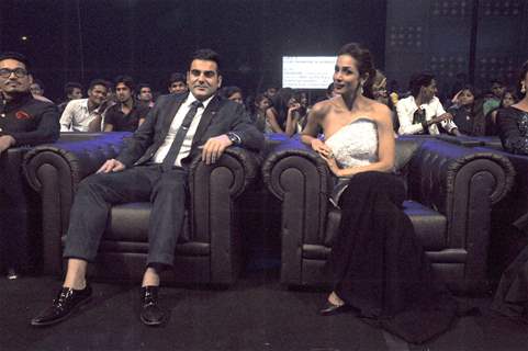 Arbaaz Khan and Malaika Arora Khan are all smiles for the camera at the Finale Shoot of Power Couple