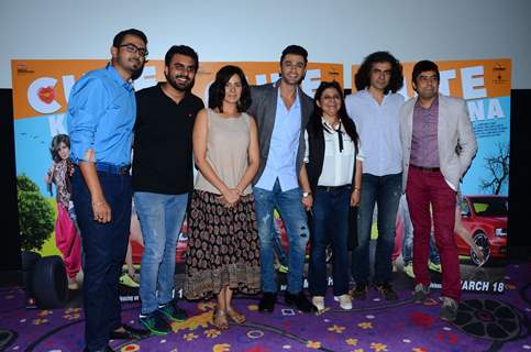 Team poses for the media at the Launch of Film 'Cute Kamina'