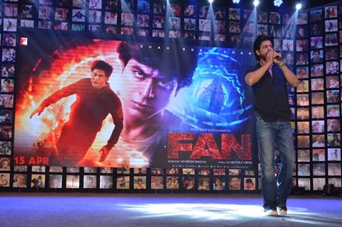 Shah Rukh Khan interacts with the Press at Trailer Launch of 'FAN'