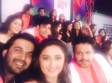 Ajay Chaudhary and Rashami Desai at the Curtain Raiser Shoot