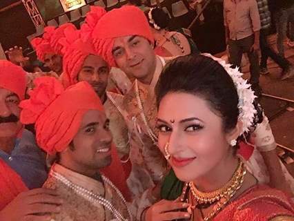 Divyanka Tripathi with Pune Anmol Ratan at the Curtain Raiser Shoot