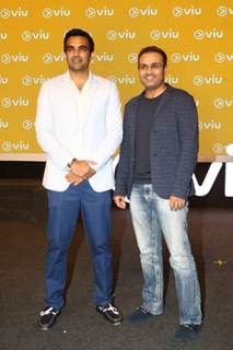 Sourav Ganguly and Zaheer Khan at VIU streaming launch