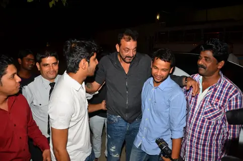 Spotted: Sanjay Dutt attends Dinner at Rajkumar Hirani's Residence
