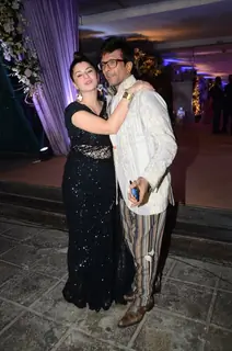 Javed Jaffrey and Kainaat Arora at Kresha Bajaj's Wedding