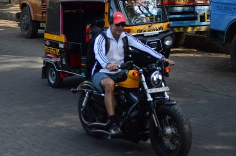 Snapped: Dino Morea rides his super bike