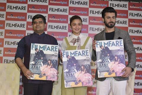 Alia Bhat and Fawad Khan at Cover Launch of 'Filmfare' Magazine