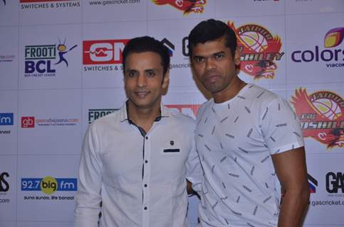 Siddhath Jadhav and Rajiv Thakur at BCL's Jaipur Raj Joshiley Jersey Launch