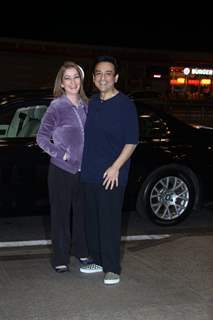 Adnan Sami Khan with wife Roya Faryabi leave for IIFA Press Meet