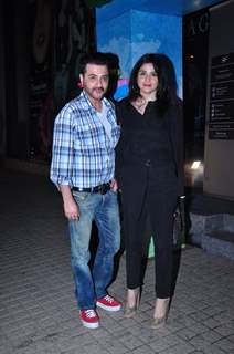 Sanjay Kapoor with wife Maheep Sandhu at Special Screening of Kapoor & Sons
