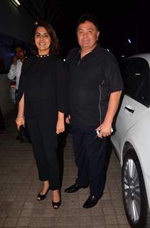 Rishi Kapoor with Neetu Singh at Special Screening of Kapoor & Sons