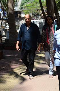 Director Mahesh Bhatt attends Emran Hashmi's Mothers Funeral