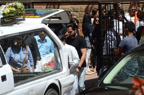 Actress Dia Mirza with her husband Sahil Sangha attends Emraan Hashmi's Mothers Funeral