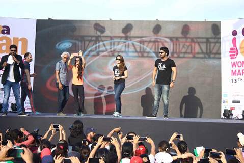 Kareena Kapoor and Arjun Kapoor and Tara Sharma at DNA CAN Women's Marathon