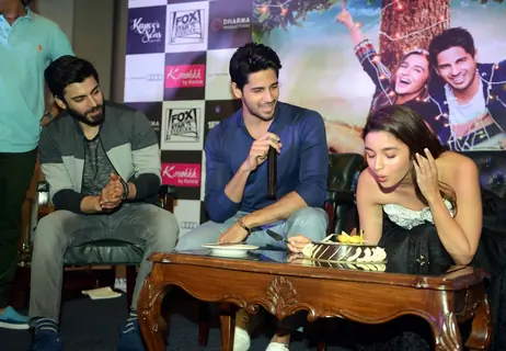 Alia Bhatt, Fawad Khan and Sidharth Malhotra for Kapoor & Sons Promotions in Delhi
