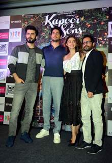 Alia Bhatt, Fawad Khan and Sidharth Malhotra for Kapoor & Sons Promotions in Delhi