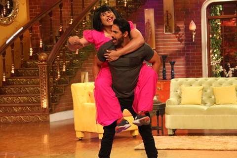 John Abraham for Rocky Handsome Promotions in Comedy Nights Live