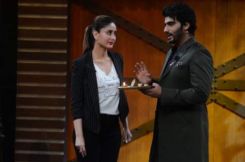 Kareena Kapoor and Arjun Kapoor on the sets of Khatron Ke Khiladi