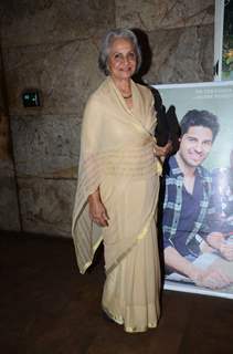 Waheeda Rehman at Special Screening of Kapoor & Sons