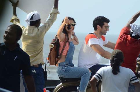 Shraddha Kapoor and Aditya Rao Kapoor On Location Shoot