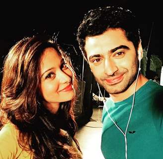 Preetika Rao & Harshad Arora while shooting for Salaam-E-Ishq Promos