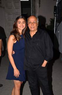 Alia Bhatt with father Mahesh Bhatt snapped during a Photo Shoot
