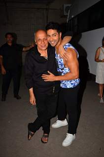 Varun Dhawan and Mahesh Bhatt snapped during a Photo Shoot