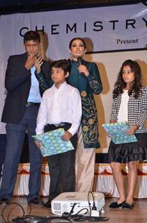 Raveena Tandon with her kids at an NGO Event