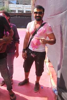 Ajaz Khan at BCL's Holi Celebrations