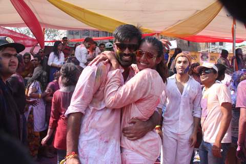 Anand Mishra and Sana Khan at BCL's Holi Celebrations