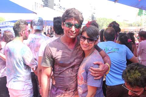 Barkha Bisht Sengupta and Indraneil Sengupta at BCL's Holi Celebrations