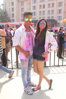 Ravi Dubey and Sargun Mehta at BCL's Holi Celebrations