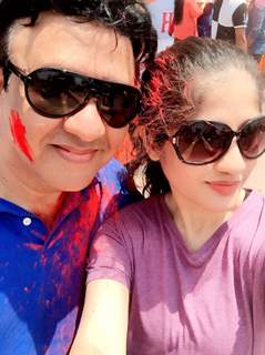 Anu Malik and Anmol Malik at Zoom Holi Party