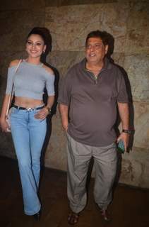 Urvashi Rautela and David Dhawan at Attends Special Screening of a Film at Lightbox