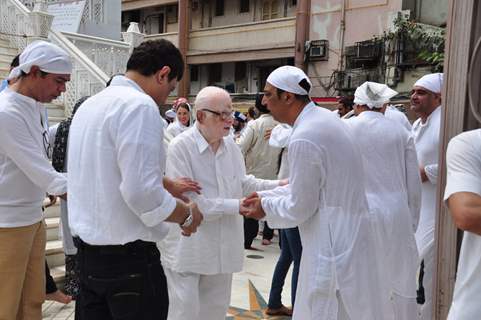 Vindoo Dara Singh at his mother's Prayer meet