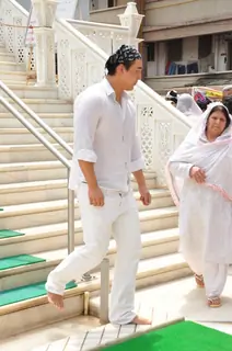 Rinzing Denzongpa at Prayer Meet of Late Dara Singh's Wife