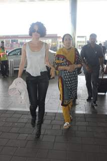 Airport Spotting: Kangana Ranaut in Rangoon Look