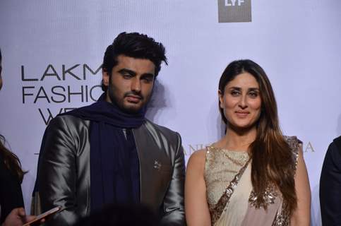 Kareena Kapoor and Arjun Kapoor at Lakme Fashion Show 2016