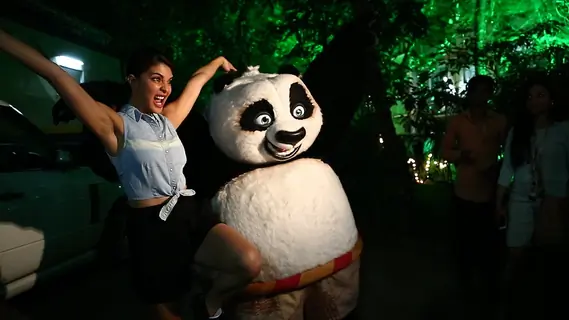 Jacqueline Fernandes Meets Kung Fu Panda's PO