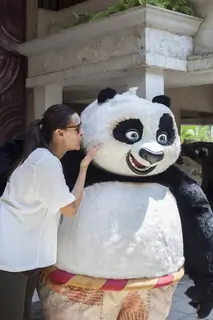 Neha Dhupia Meets Kung Fu Panda's PO