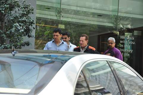 Arbaaz Khan with Dad Salim Khan Visits Arpita Khan at Hinduja Hospital