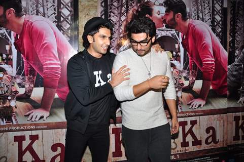 Ranveer Singh and Arjun Kapoor at Special Screening of 'Ki and Ka'