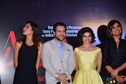 Emraan, Prachi and Lara are all smiles at Azhar Trailer Launch