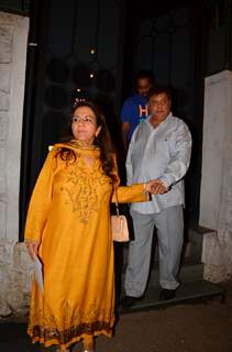 David Dhawan was spotted with Wife at Kapoor and Kher Family's Dinner Bash