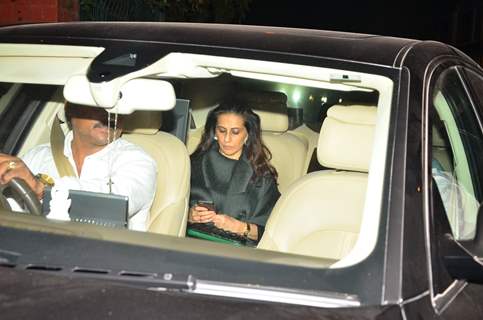 Sunita Kapoor was spotted at Kapoor and Kher Family's Dinner Bash