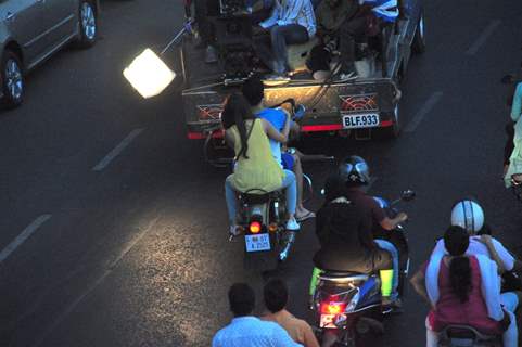 Shraddha Kapoor and Aditya Roy Kapur Snapped Shooting for the film 'OK Jaanu'