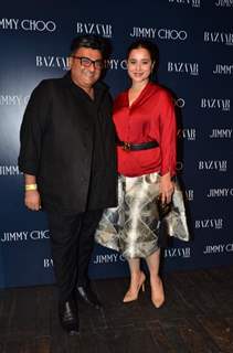 Simone Singh poses with Farhad Samar at the Launch of Jimmy Choo Eyewear  Launch Media