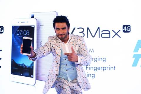 VIVO Brand Ambassador Ranveer Singh at Launch of  V3 and V3 Max phone