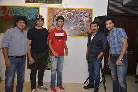 Sunny Deol with BobbyDeol at Gateway School Art Show