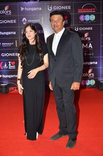 Anu Malik with Daughter at COLORS GiMA AWARDS 2016